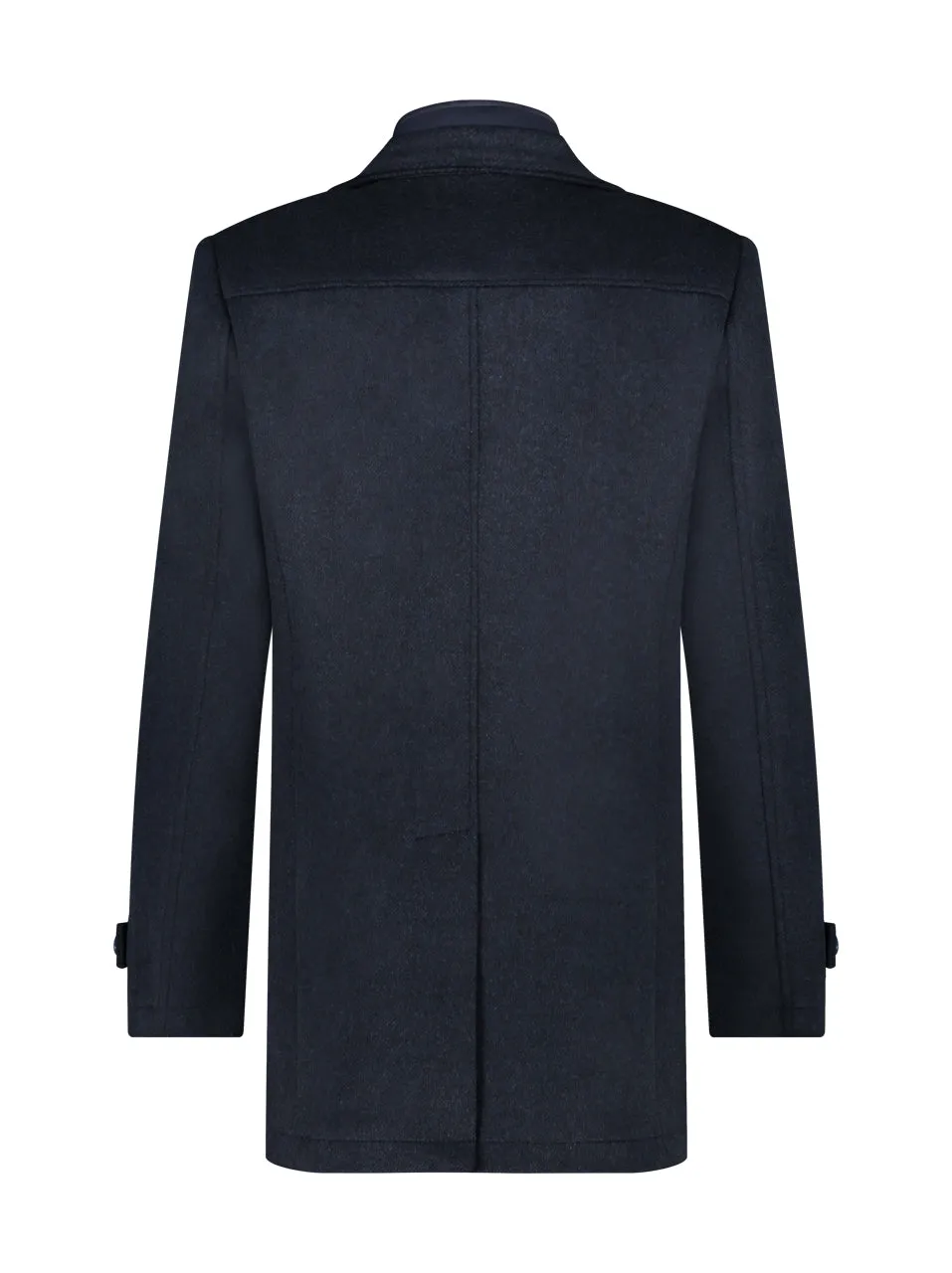 A Fish Named Fred Funnel Neck Coat | Navy