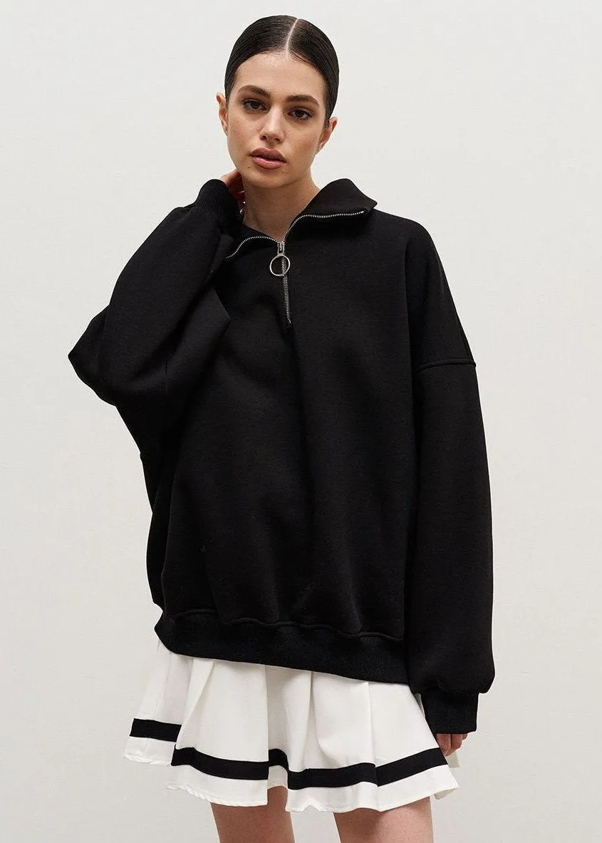 Abstract Graphic Oversized Sweatshirt