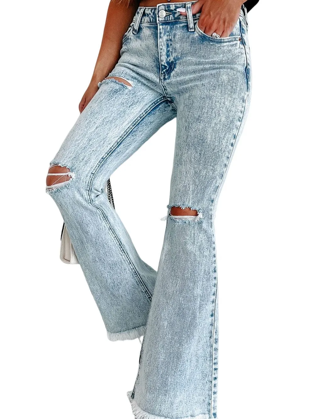 Acid Wash Bell Bottoms