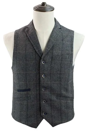 Albert Grey Tweed Steampunk Waistcoat (36, 78)