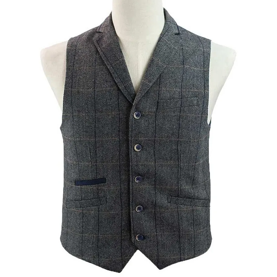 Albert Grey Tweed Steampunk Waistcoat (36, 78)