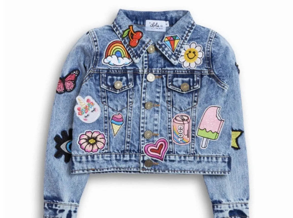 All About The Patch Crop Denim Jacket