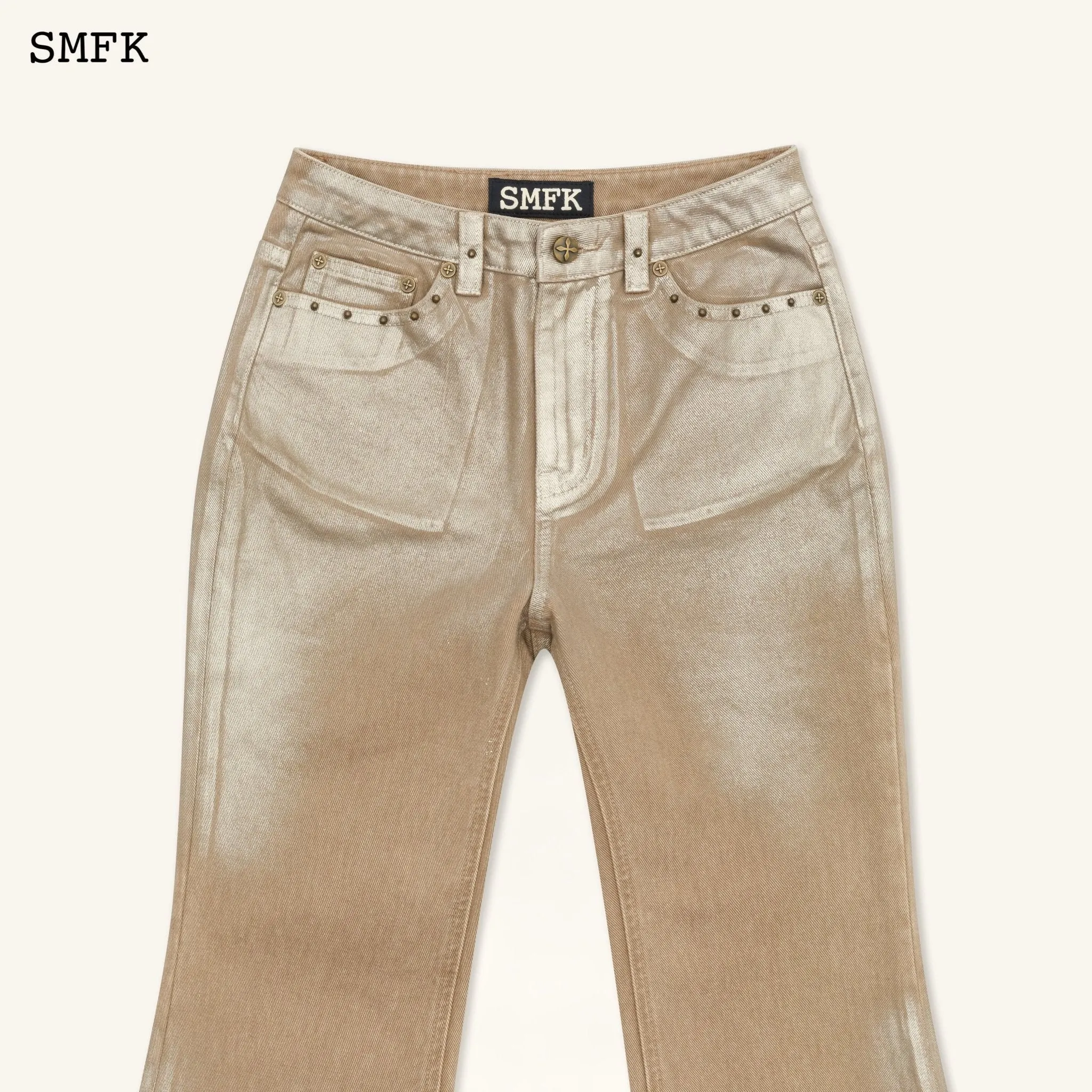 Ancient Myth Golden Snake Flared Jeans