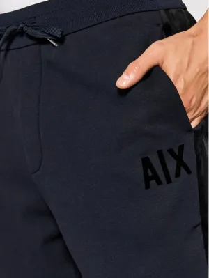 armani exchange navy black velvet trouser