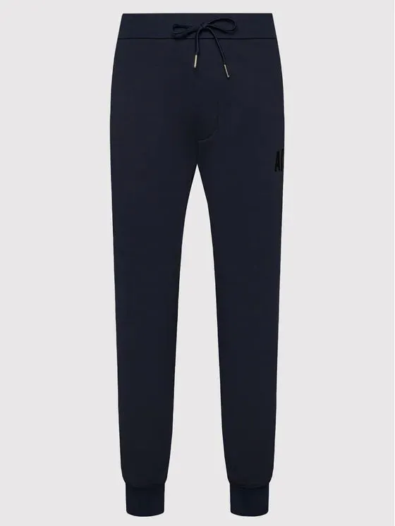 armani exchange navy black velvet trouser