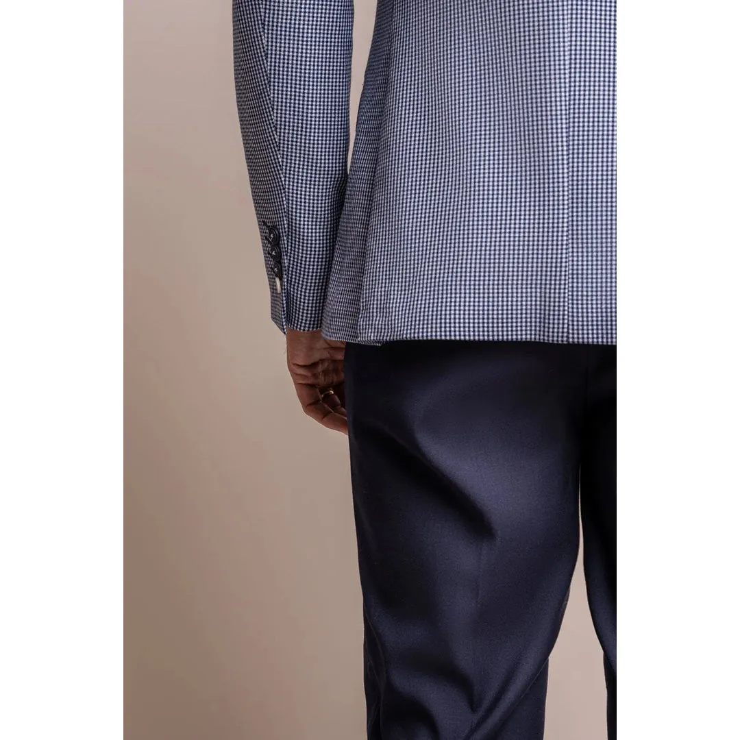 Baresi - Men's Blue Check Summer Blazer