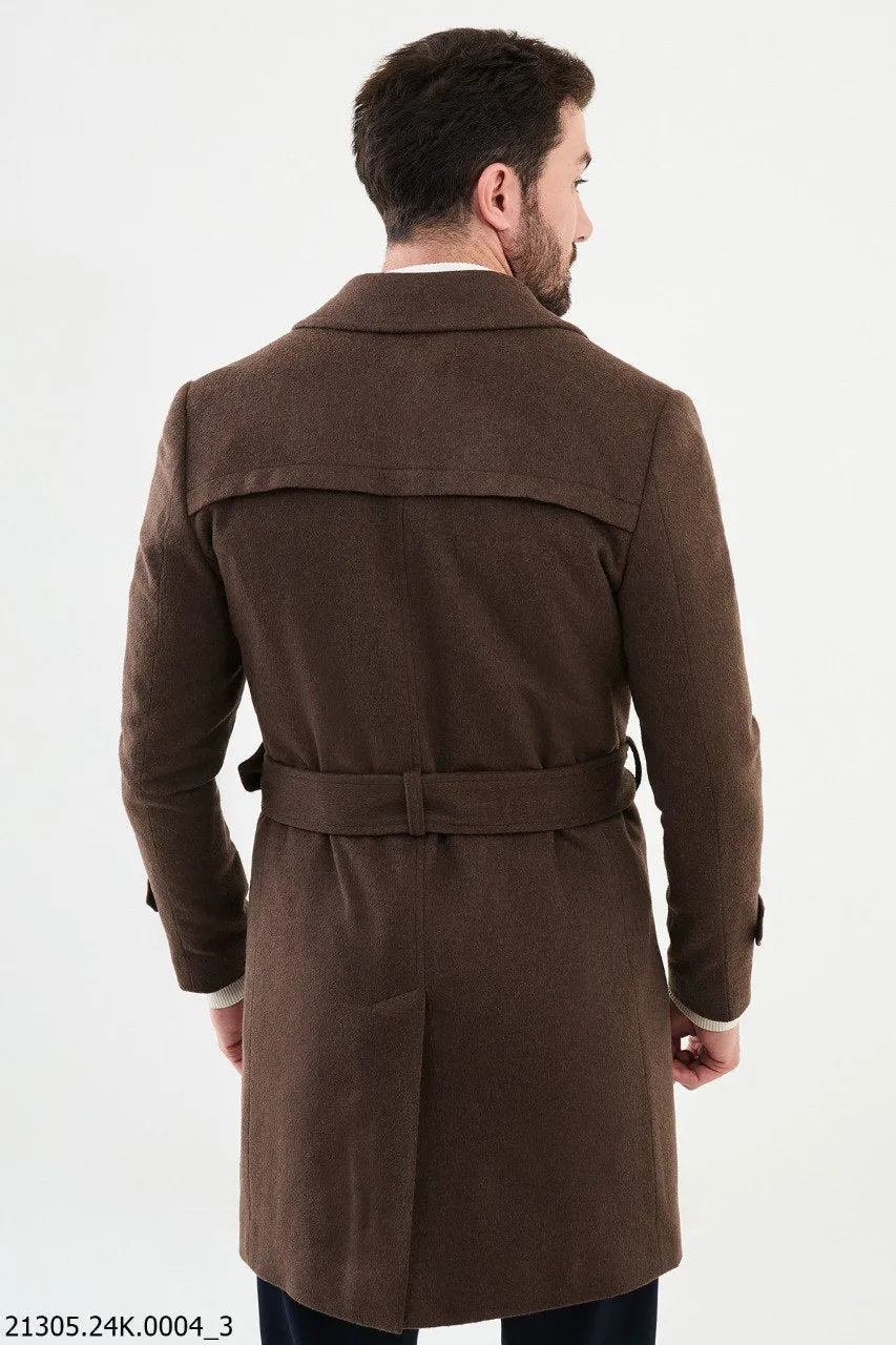 Brabion Marco Slim Fit Brown Coat