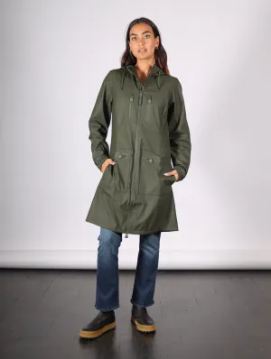 Cargo Curve W Jacket in Green by RAINS