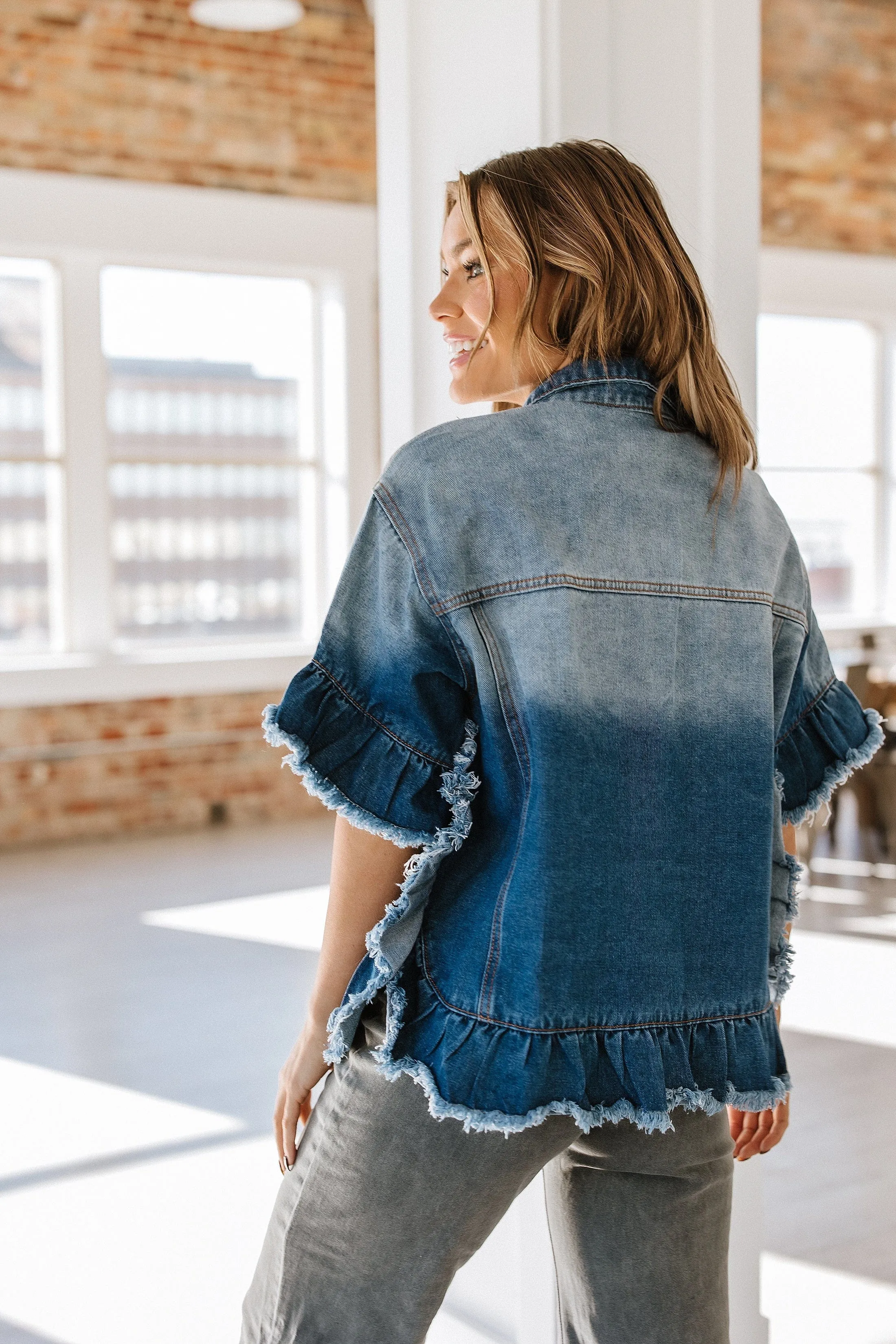 Cassy Short Sleeve Denim Jacket