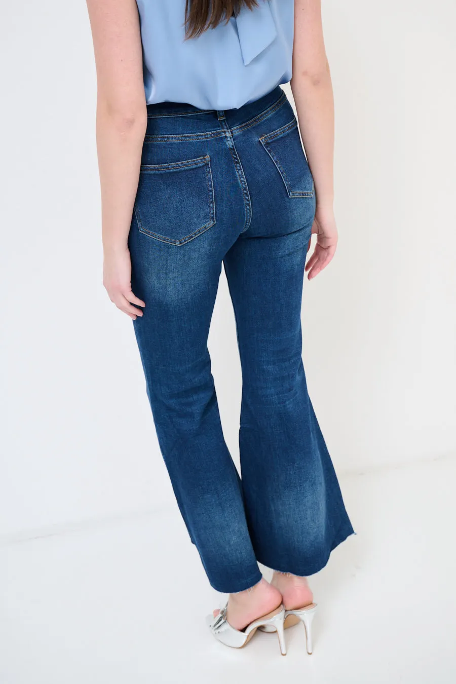 Classic denim flared pants wholesale