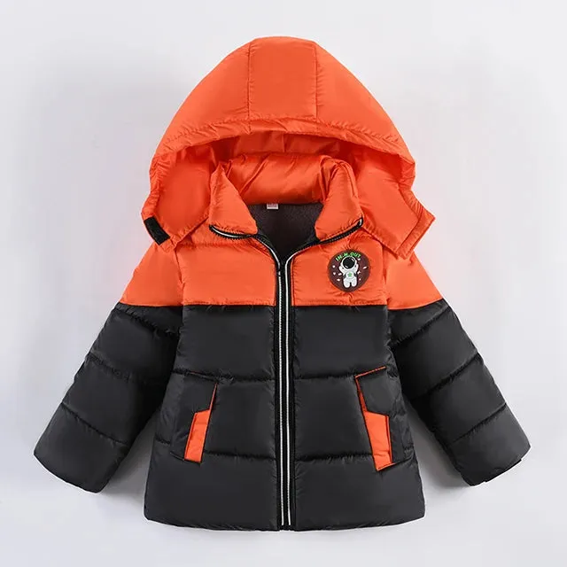 Cold Winter Boys Jacket For Children Coats Kids Warm Hooded Outwear Thick Fleece Coat For Baby Boy Clothes Costume 2 3 4 5 6 Y