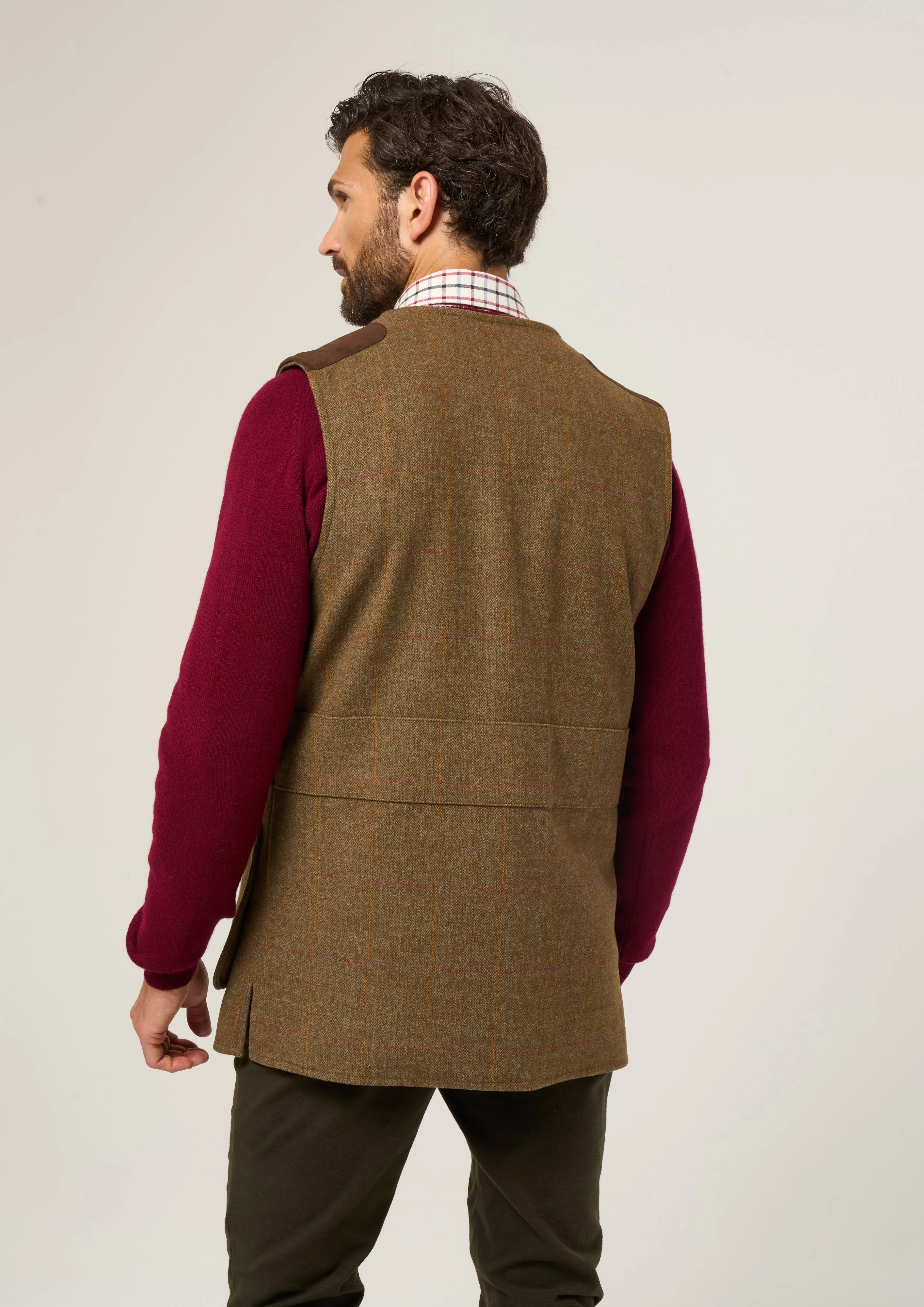 Combrook Men's Tweed Shooting Waistcoat in Hawthorn - Shooting Fit