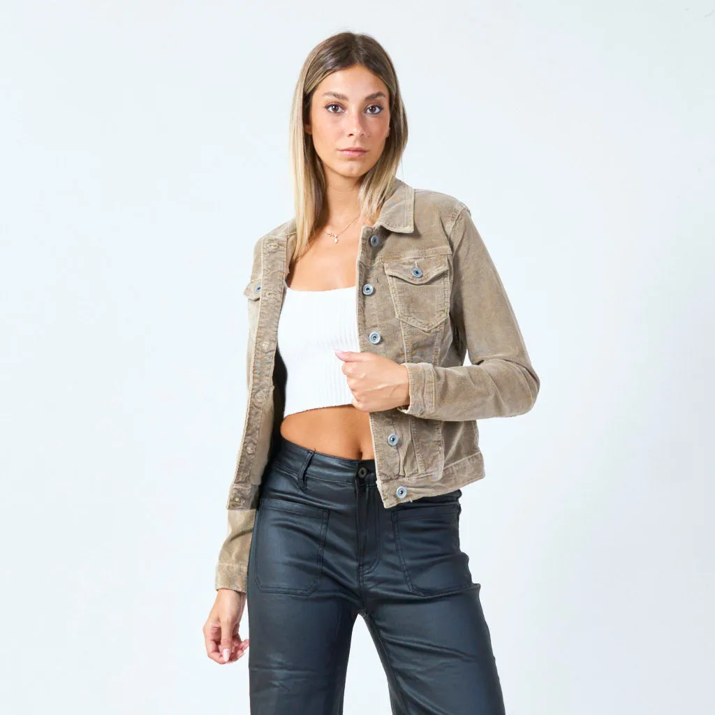 Cropped corduroy jacket wholesale