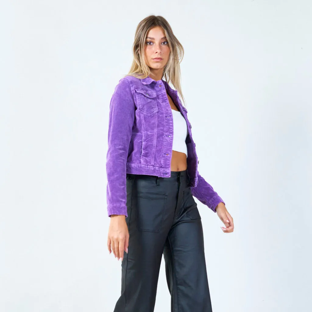 Cropped corduroy jacket wholesale