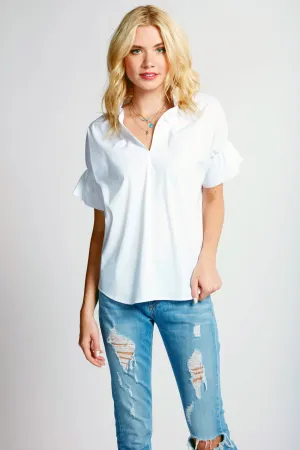 Crosby Silky White Poplin Shirt