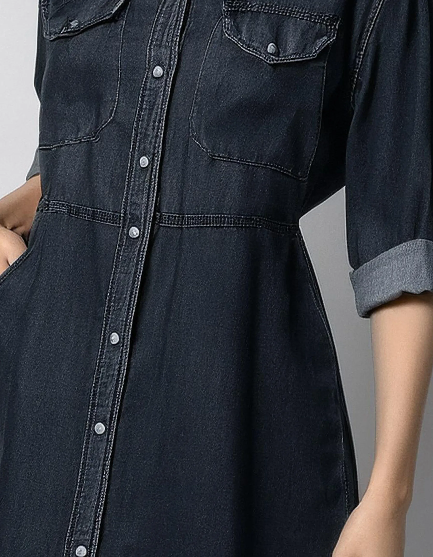 Dark Denim Shirt Dress