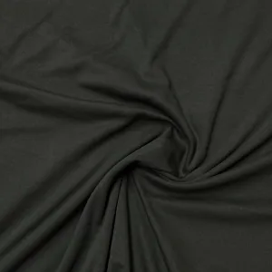 Deep Gray Cotton Interlock Fabric