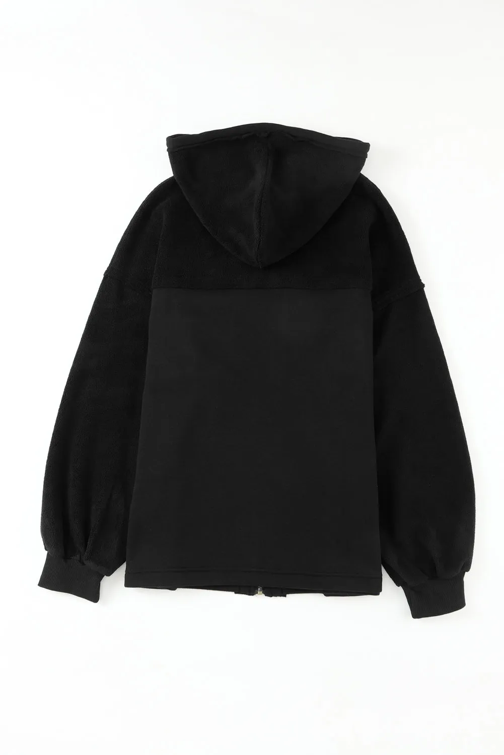 Drawstring Hood Zip Up Jacket