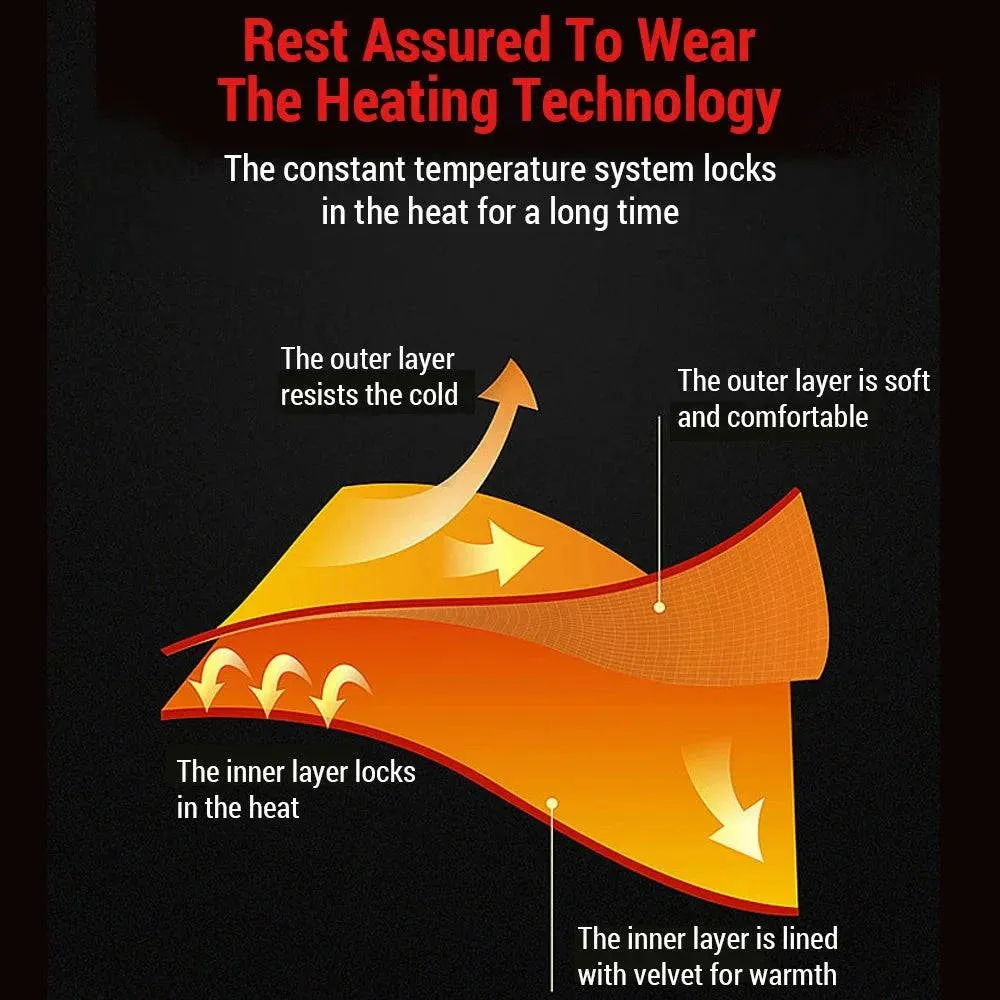 Electric Heating Underwear Set for Man 22 Area Ski Heating Body Suit 3 Levels of Temperature Control Heating Suit
