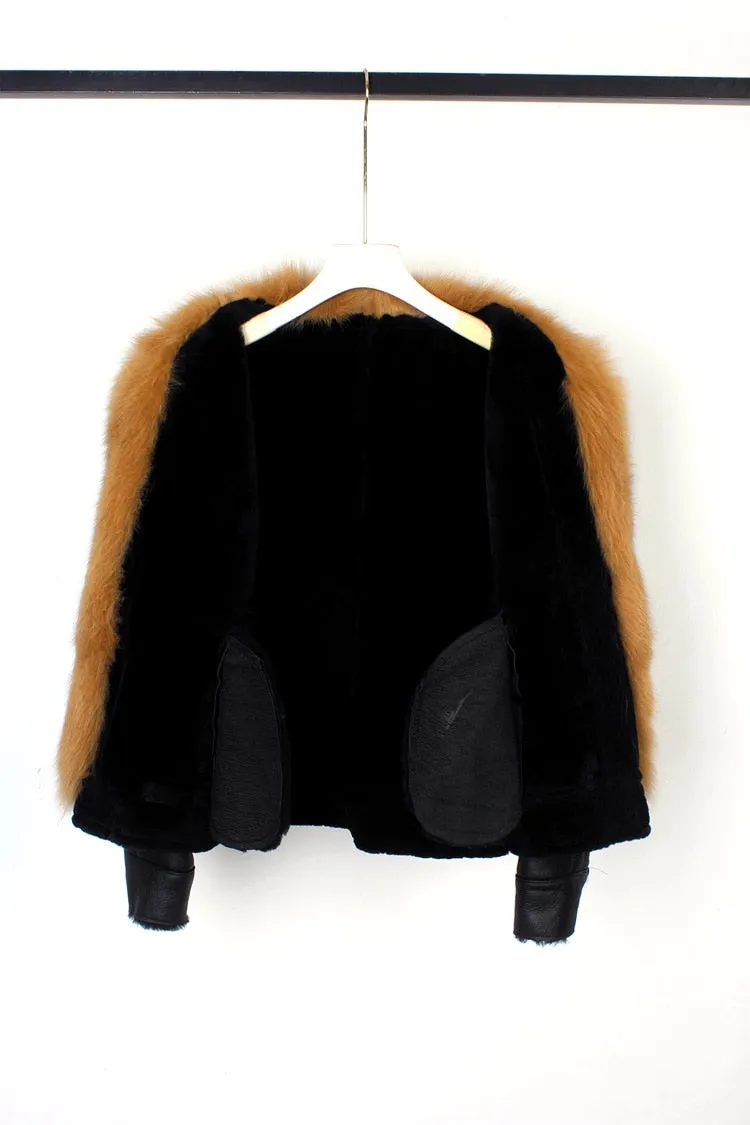 Fox Fur Collar Motorcycle Coats