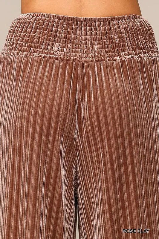 Gigio Velvet Pants - Rose Clay