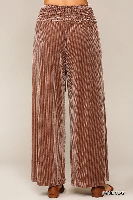 Gigio Velvet Pants - Rose Clay