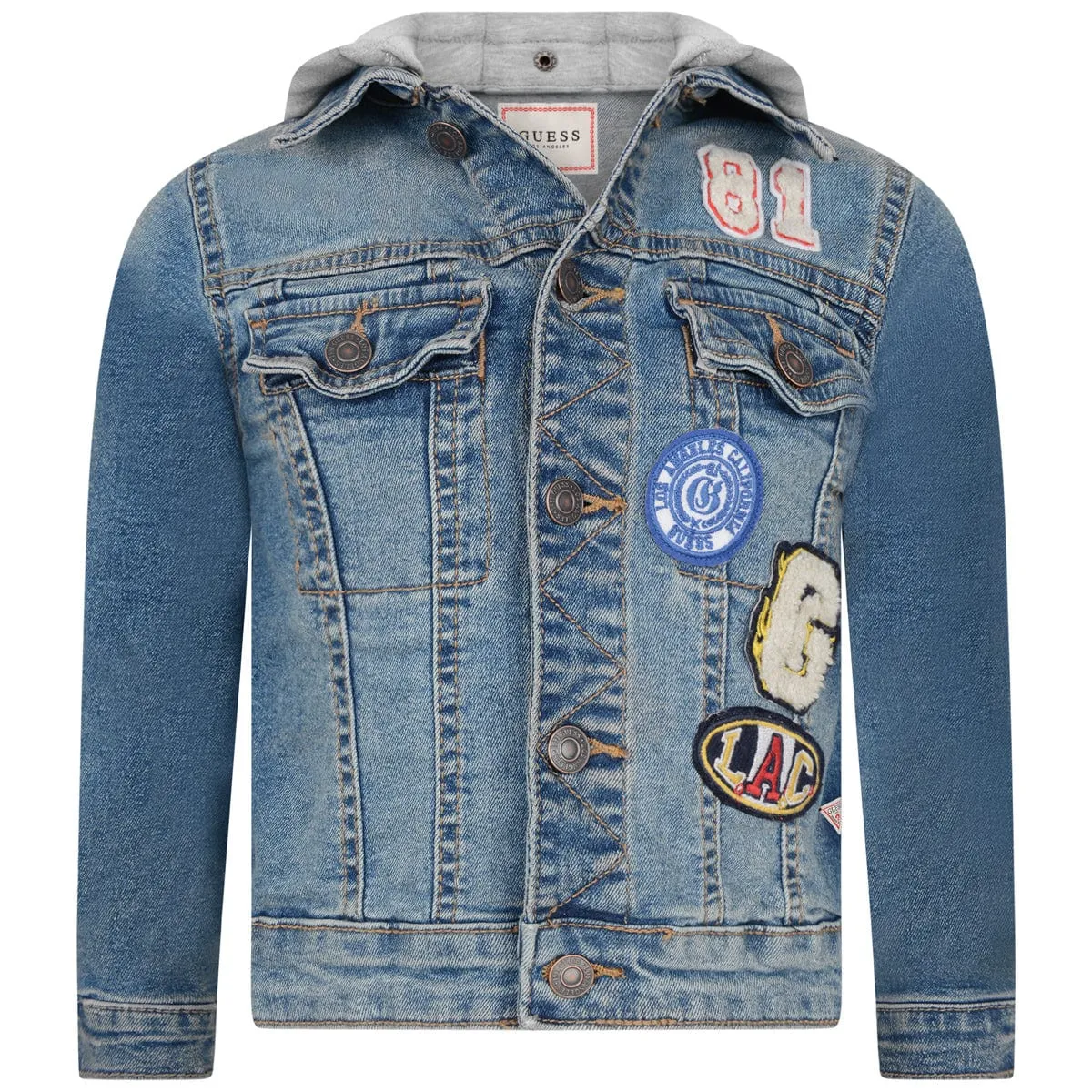 Guess Boys Denim Jacket With Hood