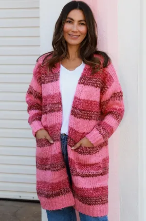 HARLOW KNIT CARDIGAN PINK