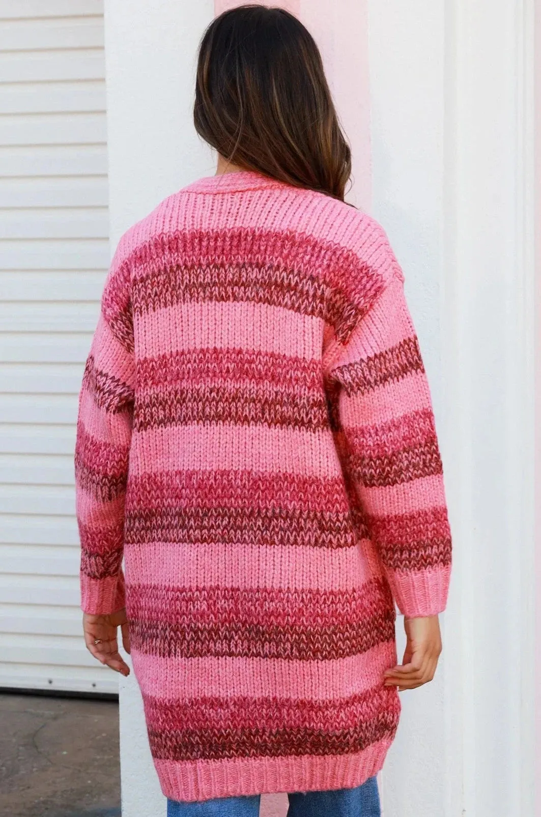 HARLOW KNIT CARDIGAN PINK