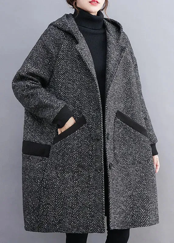 Hooded Thick Woolen Coats Winter