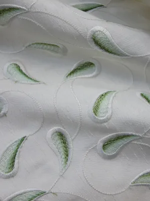 Jade Embroidered Waistcoat Fabric - Atlanta