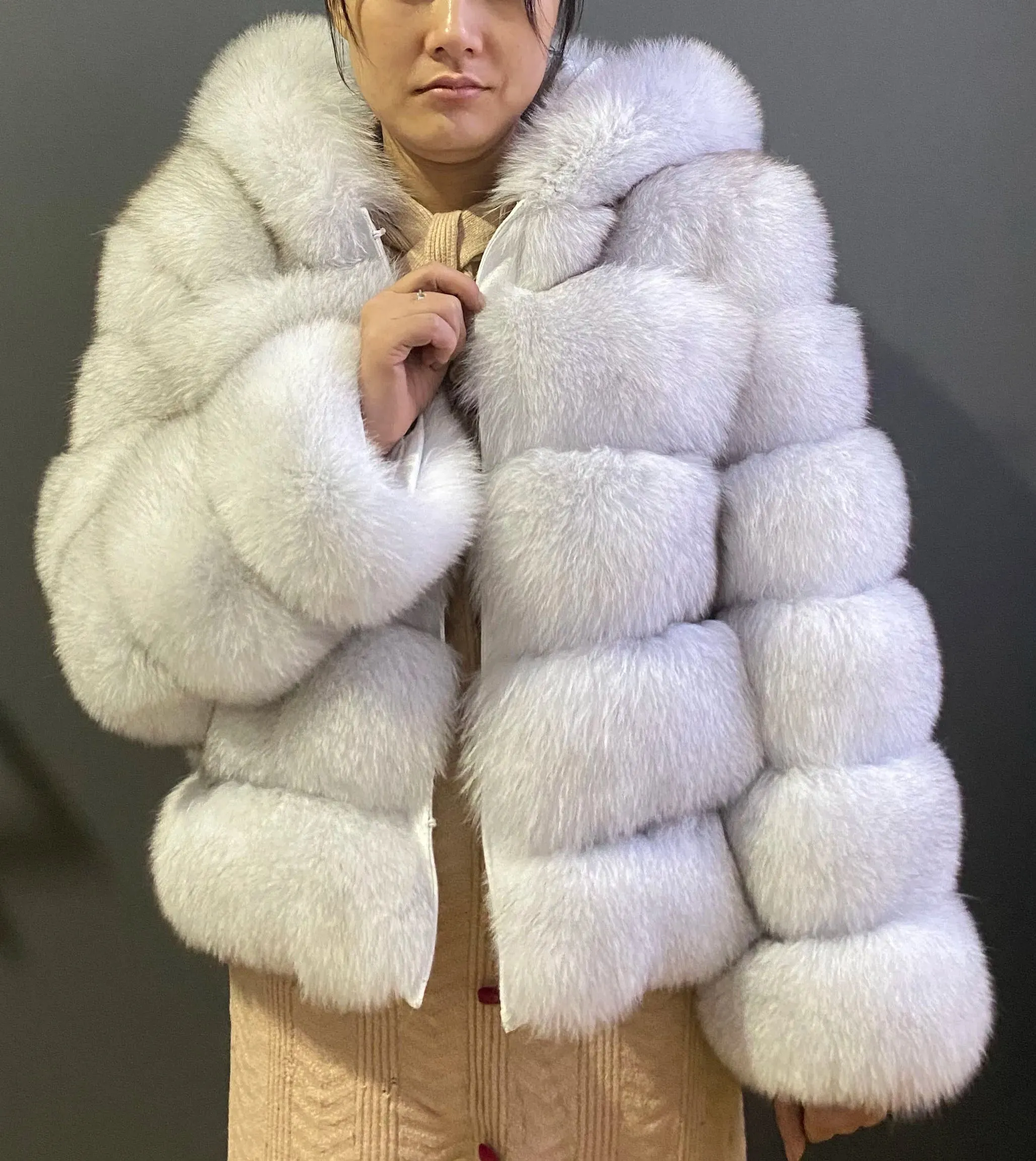 LuxFox – Real Fox Fur Jacket with Oversized Hood
Pop Your Style—Own Your Trend!