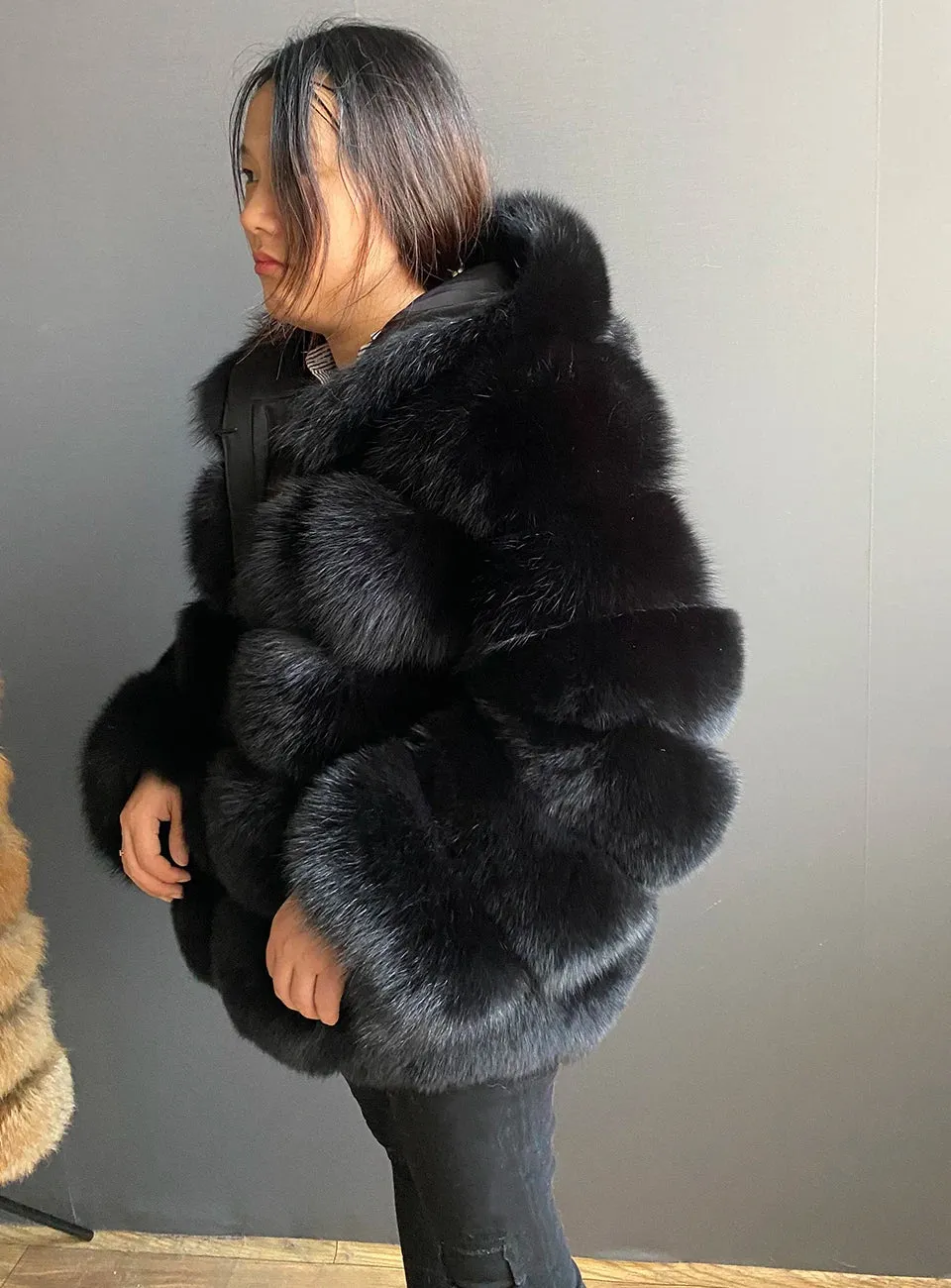 LuxFox – Real Fox Fur Jacket with Oversized Hood
Pop Your Style—Own Your Trend!