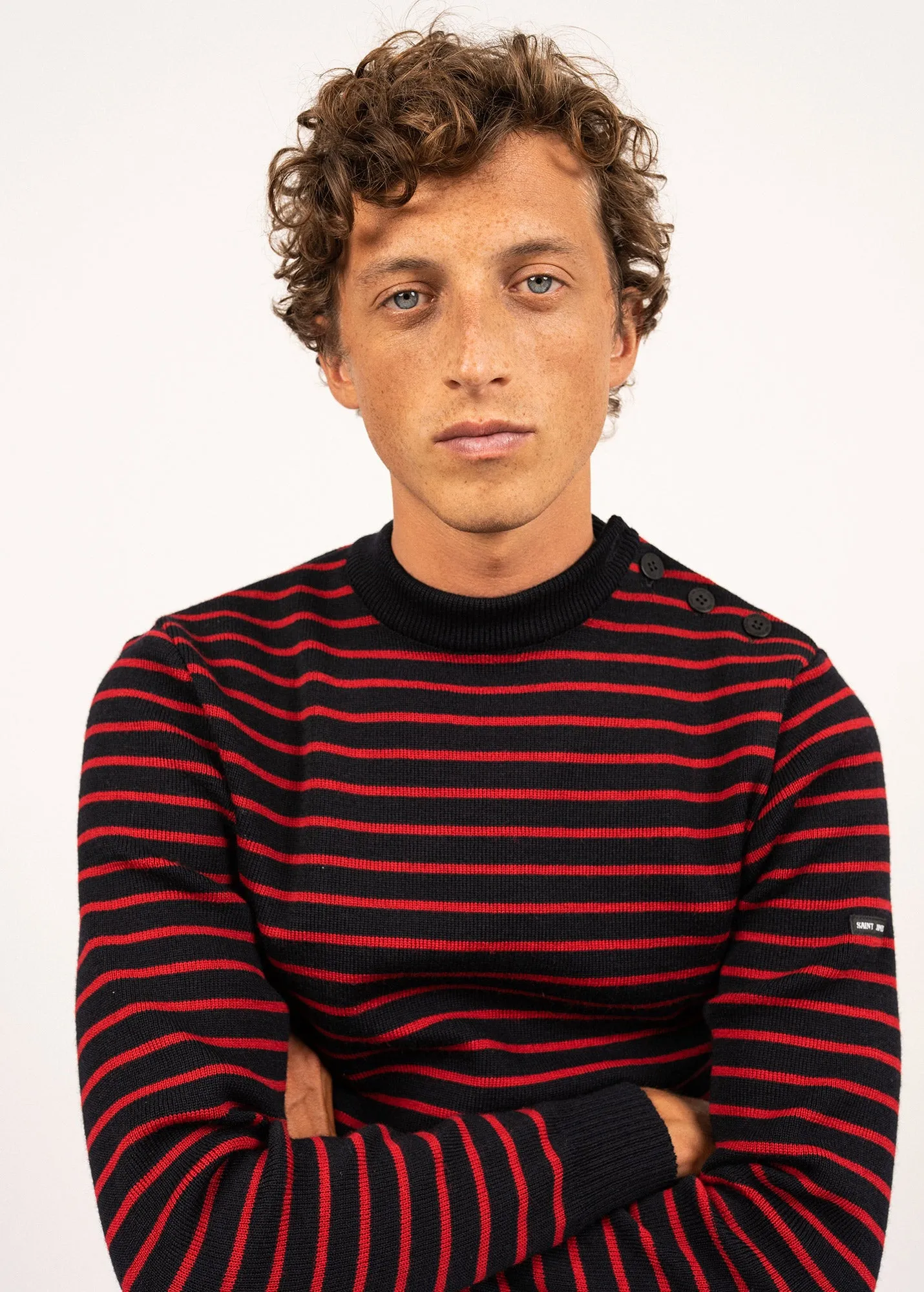 Matelot authentic striped sailor jumper - slim fit, in pure new wool (NAVY/MEDOC)