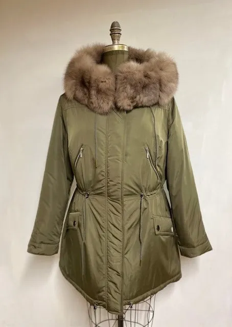 Maya - Quilted Removable Fur Lined Puffer Coat