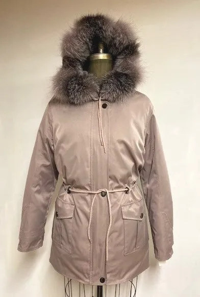 Maya - Quilted Removable Fur Lined Puffer Coat