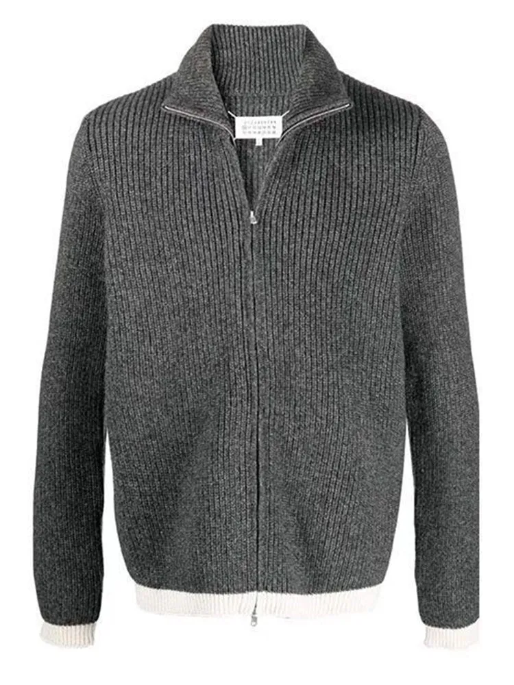 Mens Autumn Winter Warm Casual Knitted Jacket