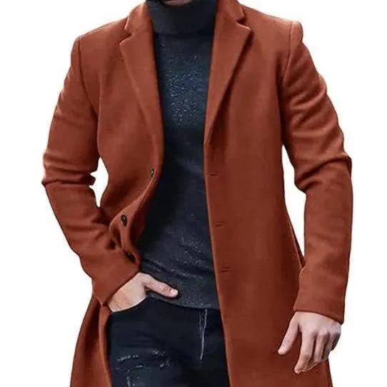 Men's Casual Comfortable Warm Medium Length Winter Autumn Coat