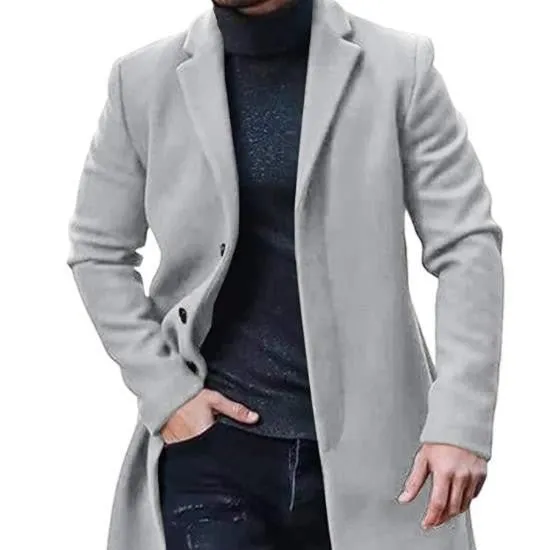 Men's Casual Comfortable Warm Medium Length Winter Autumn Coat