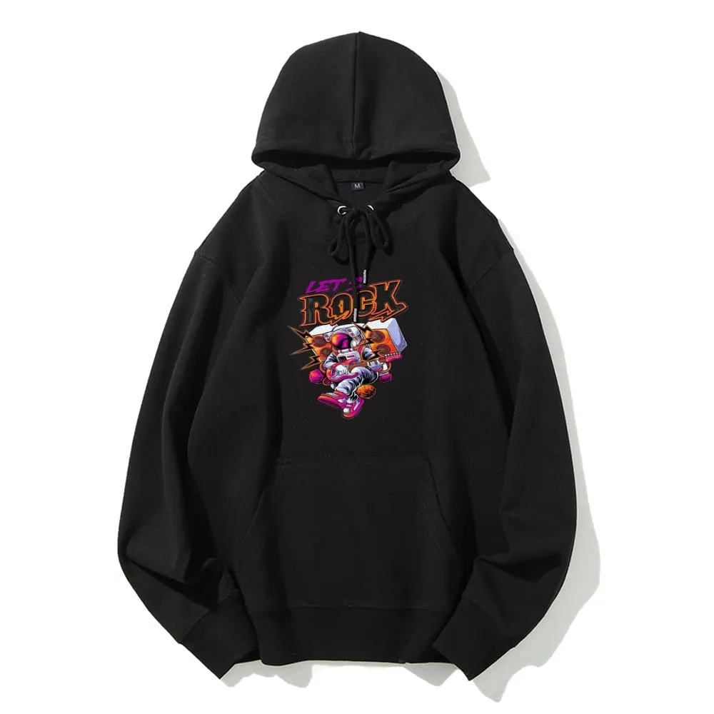 Mens Lets Rock Graphic Hoodies