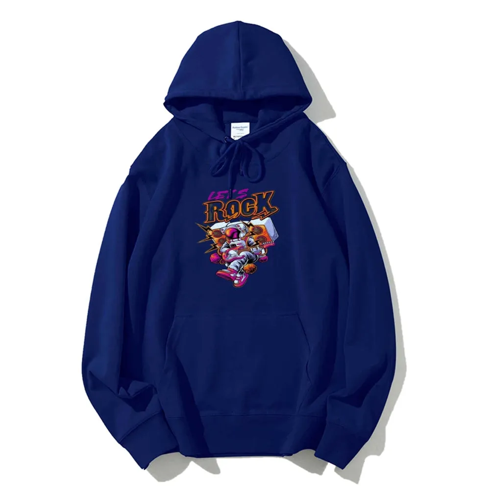 Mens Lets Rock Graphic Hoodies