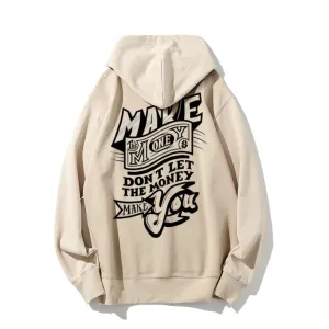 Mens MAKE MONEY Slogan Graphic Hoodies