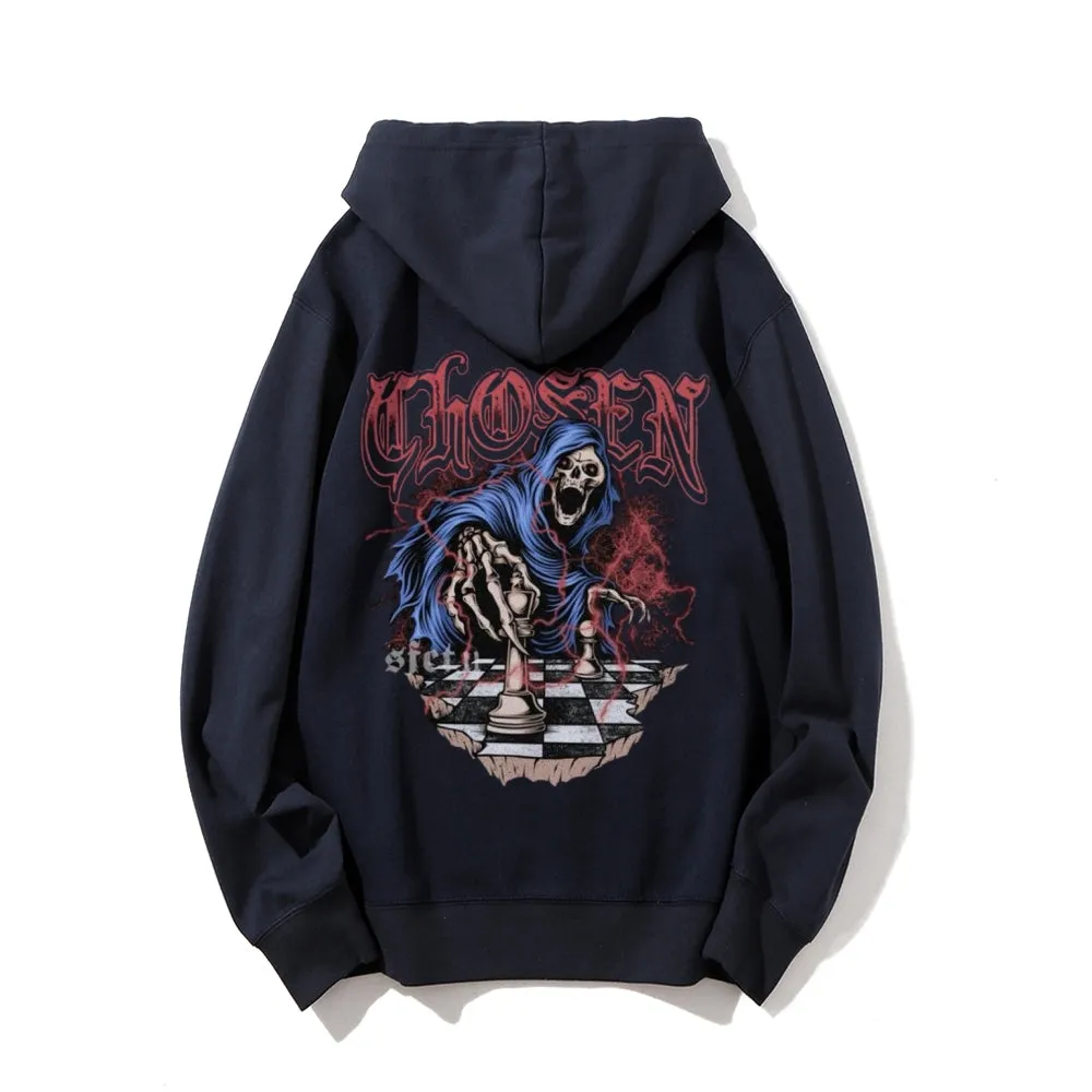 Mens Reaper Skull Graphic Hoodies