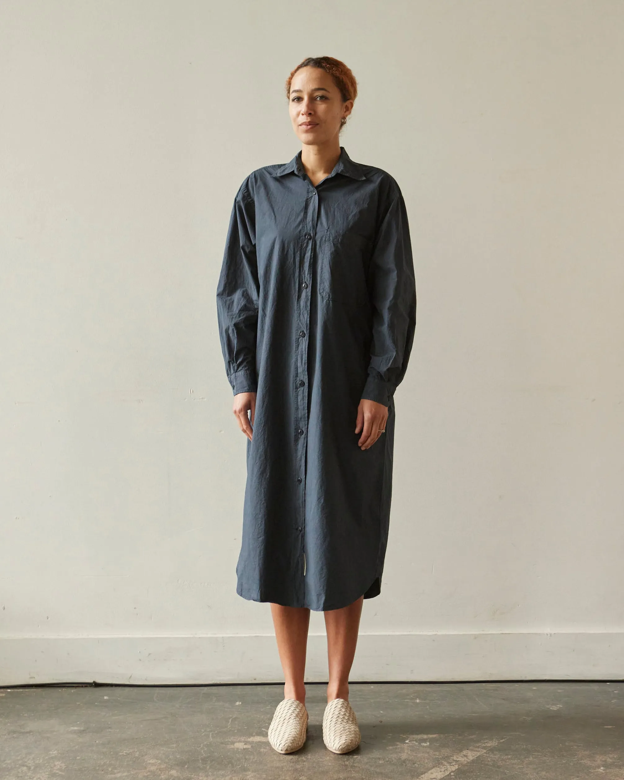 Merz b. Schwanen Relaxed Shirt Dress, Denim Blue