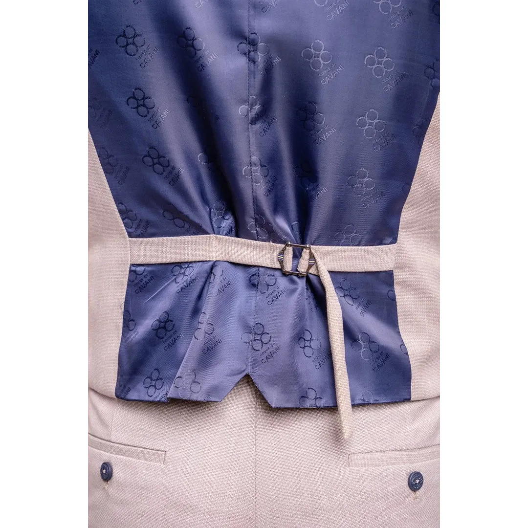 Miami - Men's Beige Wedding Waistcoat