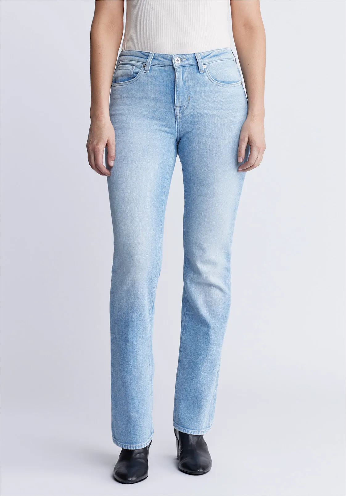 Mid Rise Bootcut Queen Women's Jeans, Vintage and Veined - BL15872