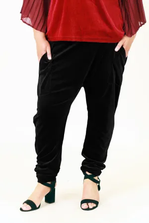 Missie Jogger Velvet Lovely - Black - SALE