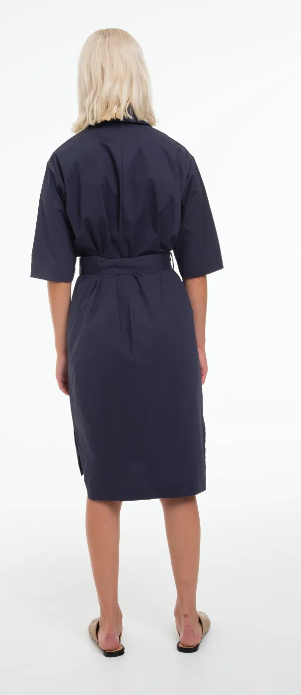 Modern Shirt Dress with 3/4 Sleeve