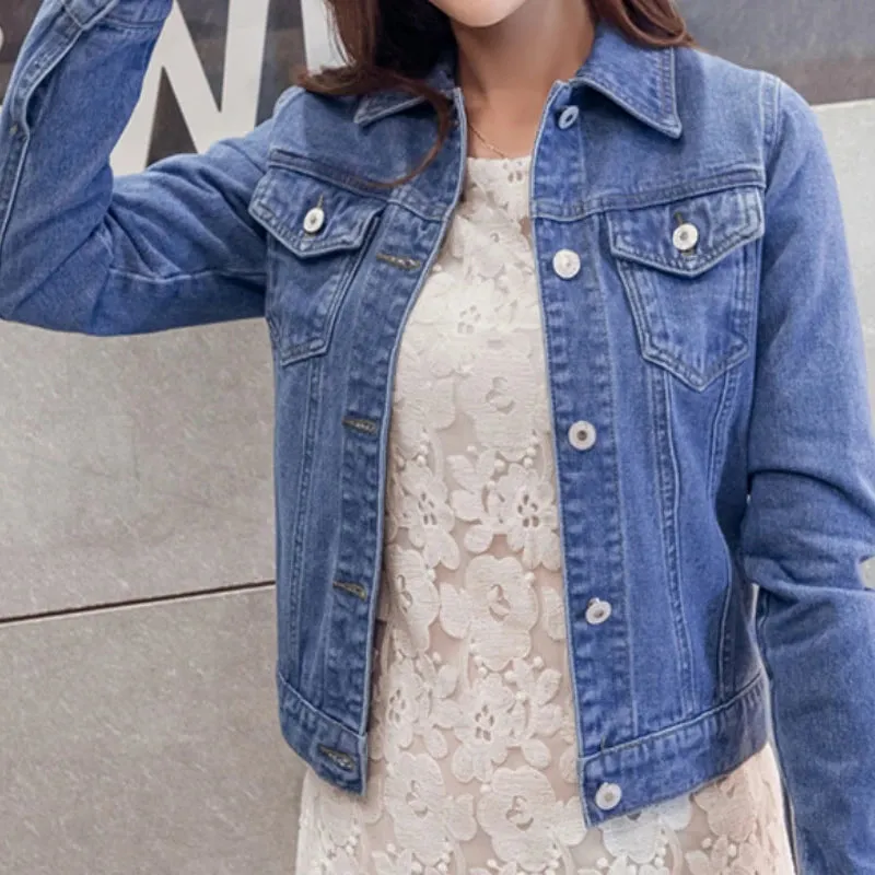 New Women's Denim Jacket Spring and Autumn Casual Style