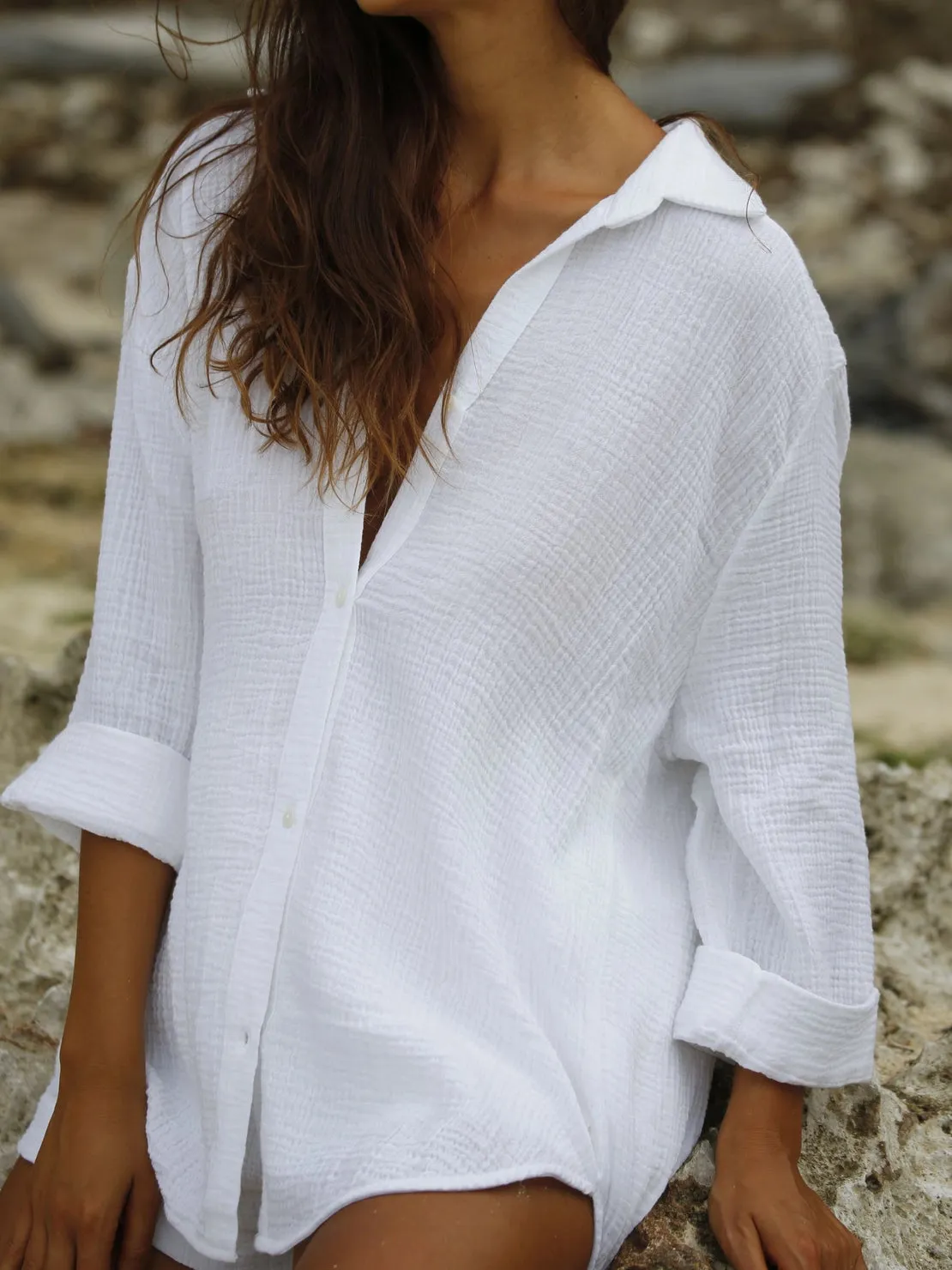 Organic Cotton Cover Up Shirt